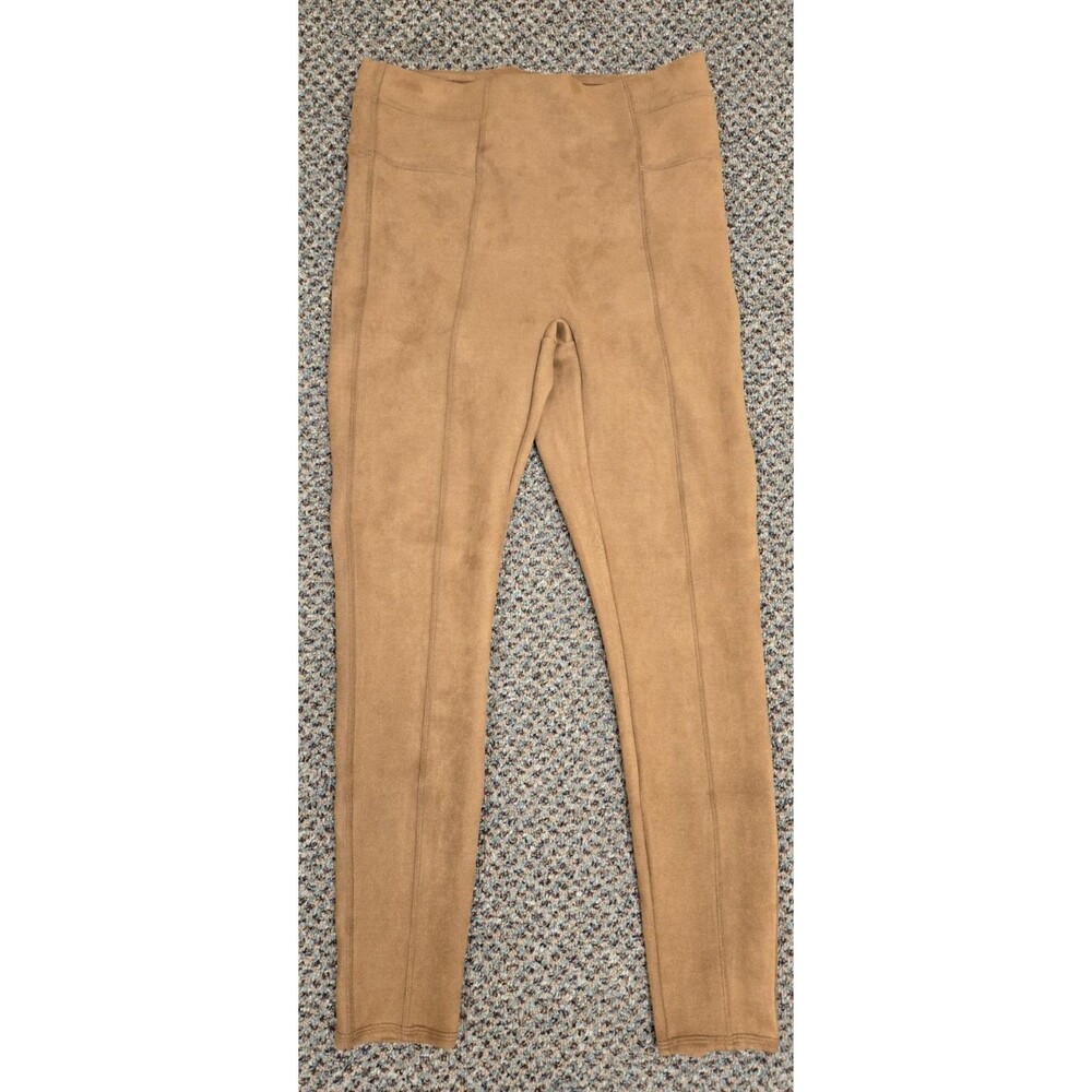 SPANX Faux Suede Leggings – Rich Caramel – Women’s Large